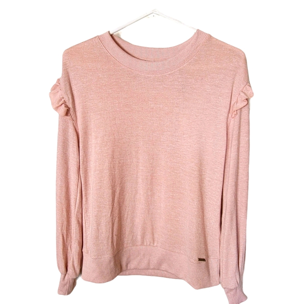 NWT Tahari Blush Pink Ruffle Sweater